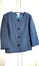 Covington woman's blazer jacket button-up lined checks L