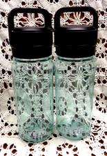 Lot/2 YETI Green Clear Plastic YONDER Water Bottles with Chug Cap 20 oz / 600ml