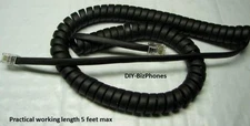 Black 9Ft Handset Cord for Vtech Corded Phone Eris Terminal Business Curly Coil
