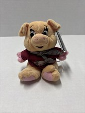 Vintage 1997 Harley Davidson Bean Bag Plush Pig Racer Biker Pig NWT