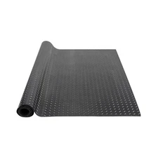 Uimoso 4 x 8 ft Garage Floor Mat Diamond Plate PVC Vinyl Roll Non-Slip 3mm Thick