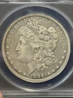 1894 O MORGAN SILVER DOLLAR VF 30 ANACS DETAILS - ALTERED SURFACES