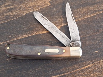 Schrade Old Timer 96OT Bearhead Trapper Pocket Knife – 4 3/16 Inch Classic Design