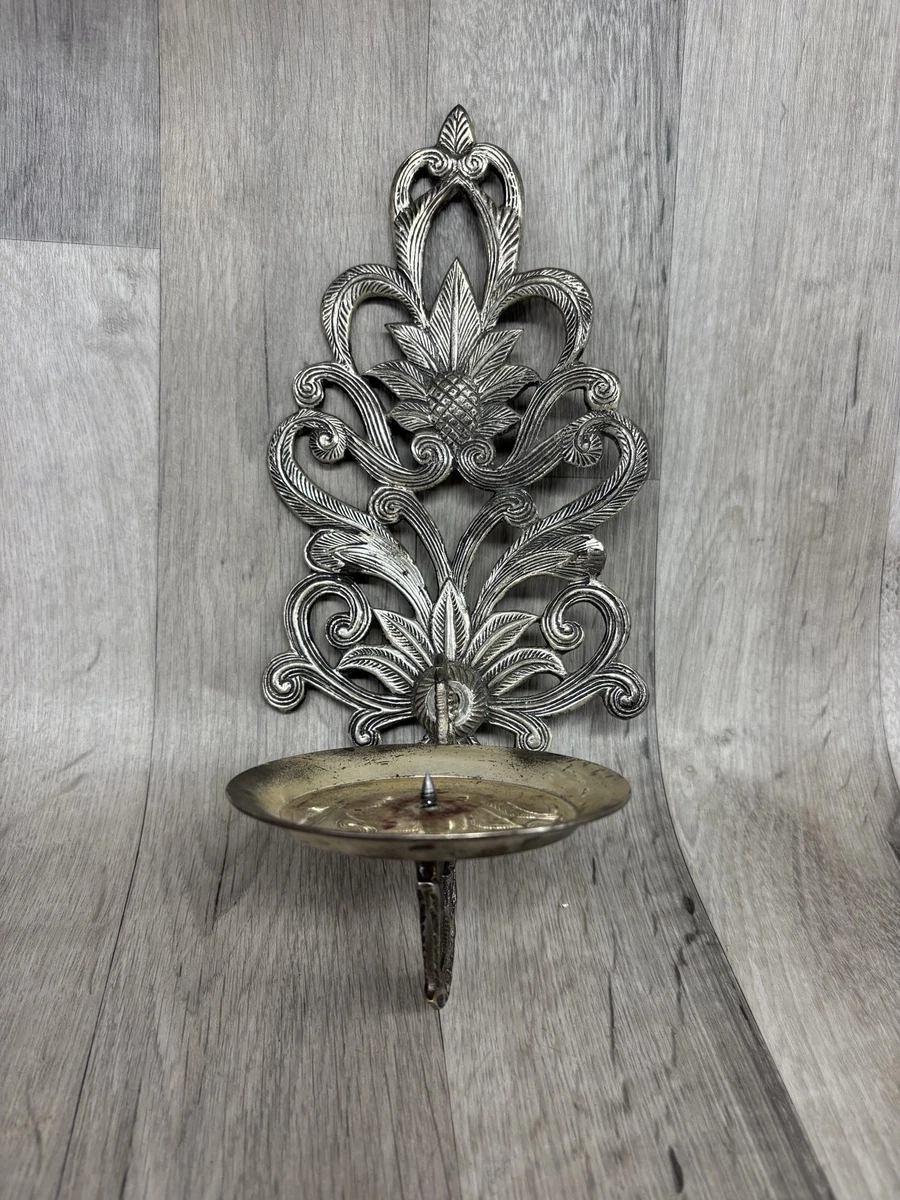 Portavelas Plateado Con Apagador - 43 Cm, Diseño Elegante Con Cuenco De Cristal, Perfecto Para Cualquier Ocasión