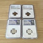 4 NGC Graded Roosevelt Dime Lot: 1961 PF66 Silver, 1984-S PF69 UCAM, (2) 1969-S