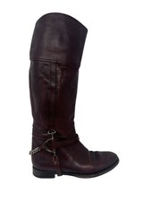 Stivali equitazione RALPH LAUREN collezione pelle bordeaux staffa 8 Italia