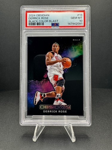 Derrick Rose #13 2024 Panini Obsidian Black Color Blast card