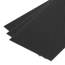 3 Pcs Carbon Fiber Sheet 125x75x1mm Glossy Surface Plain Weave Panel Sheet