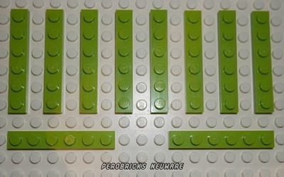 Lego Basic 10 Platten 1x6 lime #3666 NEUWARE