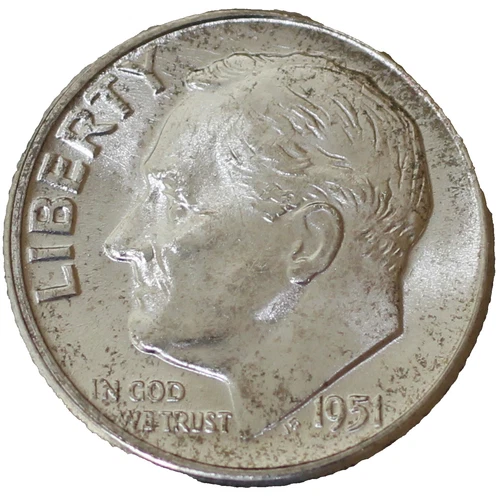 1951 Roosevelt Silver Dime - BU/Unc/Uncirculated