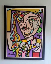CBaum , “Madonna” Rare Original Painting On Canvas  30x40 .
