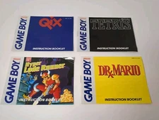 Lot 4 Gameboy Instruction Booklet Manuals Qix Tetris Dr Mario Hyper Lode Runner