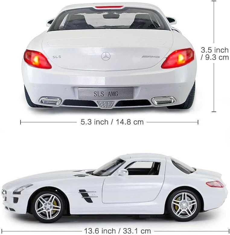 RASTAR RC Car 1/14 Scale Mercedes-Benz RC Car W/Open Doors Working Lights -White - Image 3 of 4