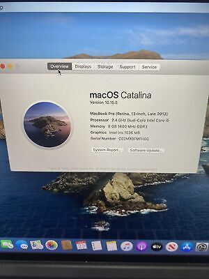 Apple macbook pro 13 Retina 2013 2.40GHz Core I5 8GB 128GB Apple macbook pro 13 Retina 2013 2.40GHz Core I5 8GB 128GB