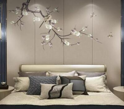 3D Flower Branch Bird 46877NA Wallpaper Wall Murals Removable Wallpaper Fay