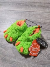 Monster Slippers Size 2 Baby Boys 3 Months House Shoe Slipper Sock Costume Green