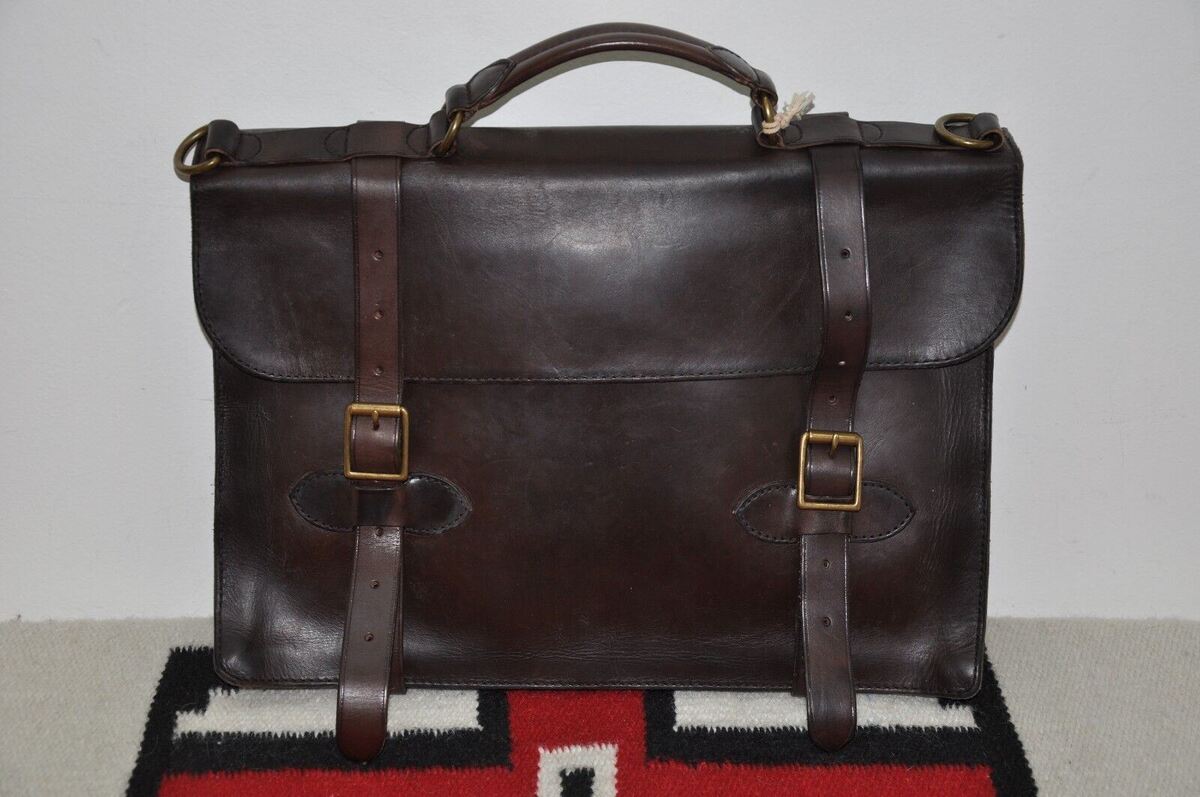 Ralph Lauren RRL Distressed Brown Leather Briefcase Ralph Lauren RRL Distressed Brown Leather Briefcase