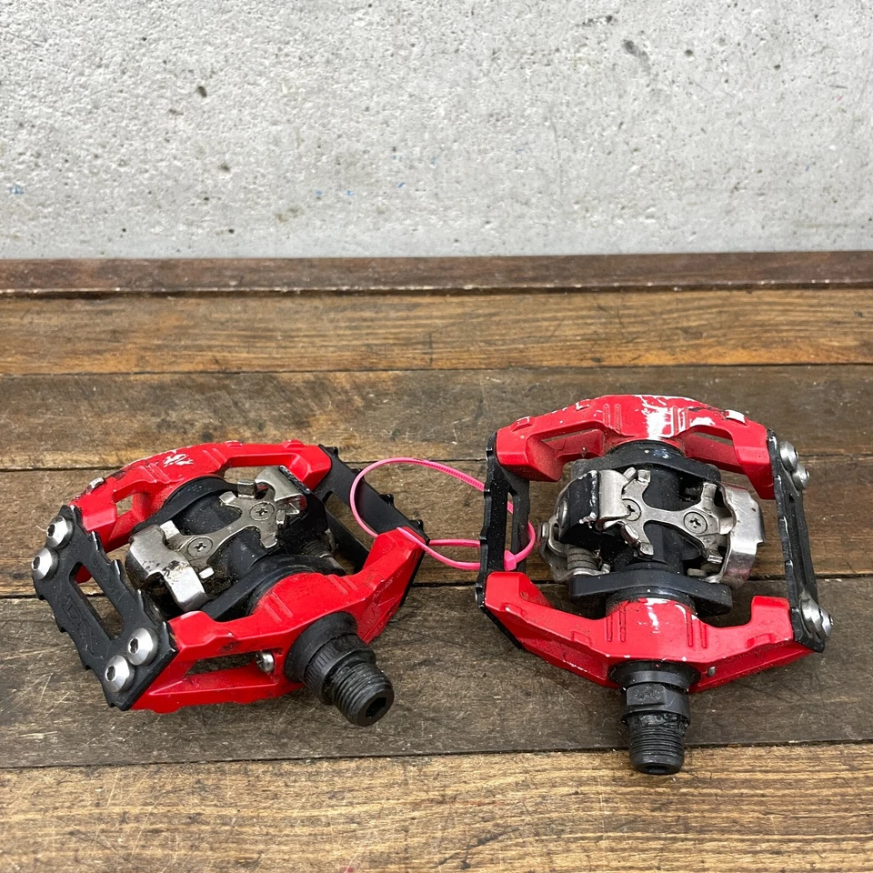 Pedales Shimano DX PD-M636 sin clip BMX MTB combo plano negro rojo años 90 00 A2 BMX Foto 2 de 4