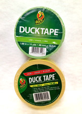 2 ROLLS Duck LIME GREEN  YELLOW Duct Tape 1.88 in x 15  20 yd MULTI-PURPOSE