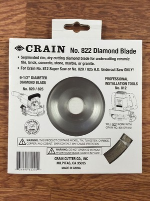 Crain 822 Diamond Blade – Compatible With Crain 812, 820, 825 & 835 Models, Premium Cutting