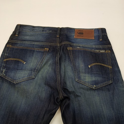 G Star Raw 3301 Men Jeans Denim Blue Pants Cotton Straight Size W 34 L 34 - Picture 13 of 22