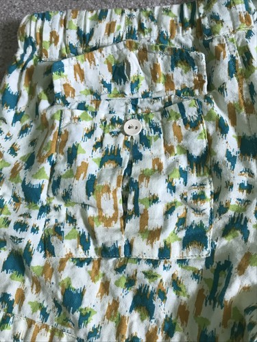 MOSSIMO Drawstring Tie Waist Mid Rise Culotte Shorts Colorful Printed Size 1 - Picture 10 of 12