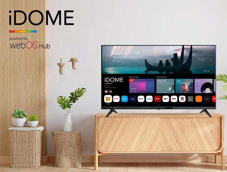 iDOME 43 Inch Smart WebOS TV WiFi Freeview 2K FHD Frameless 3 HDMI 2USB 220V UK - Image 3 of 4