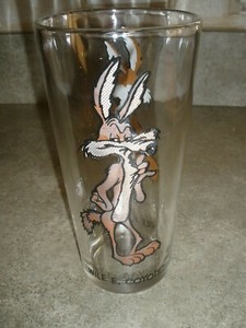 wile e coyote pepsi glass