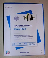 (1 Ream) Hammermill Copy Plus 8.5 x 11 Printer Copy Paper 500 Sheets 20 lb - 92