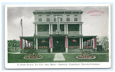 Bill Wagner Cross Keys Inn Elbridge NY Restaurant Onondaga County Postcard E11