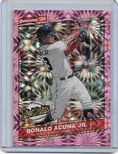 Ronald Acuna Jr 2020 Donruss Highlights Pink Fireworks #H9