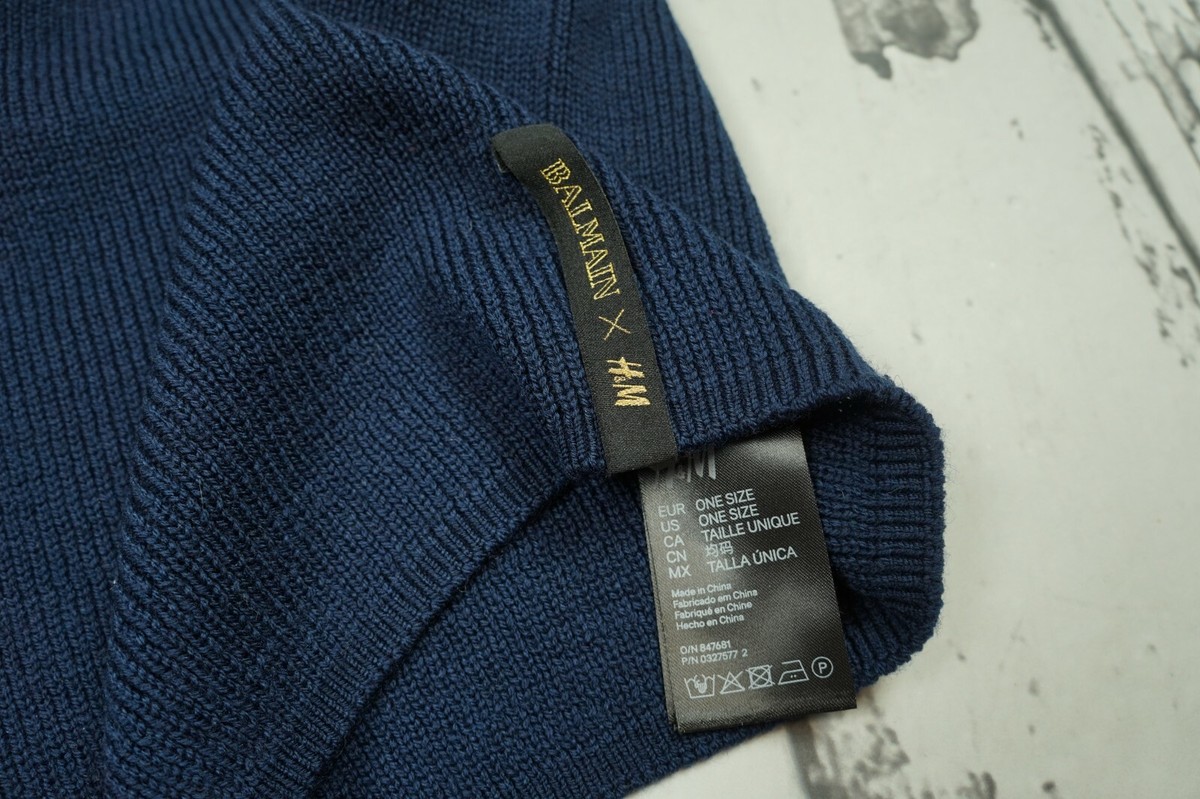 BALMAIN × H&M Collaboration Knit Cap Beanie Limited Edition  display picture 3