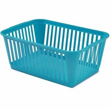 PLASTIC HANDY BASKET STORAGE TIDY ORGANISER PHARMACY SCHOOL HOME OFFICE
