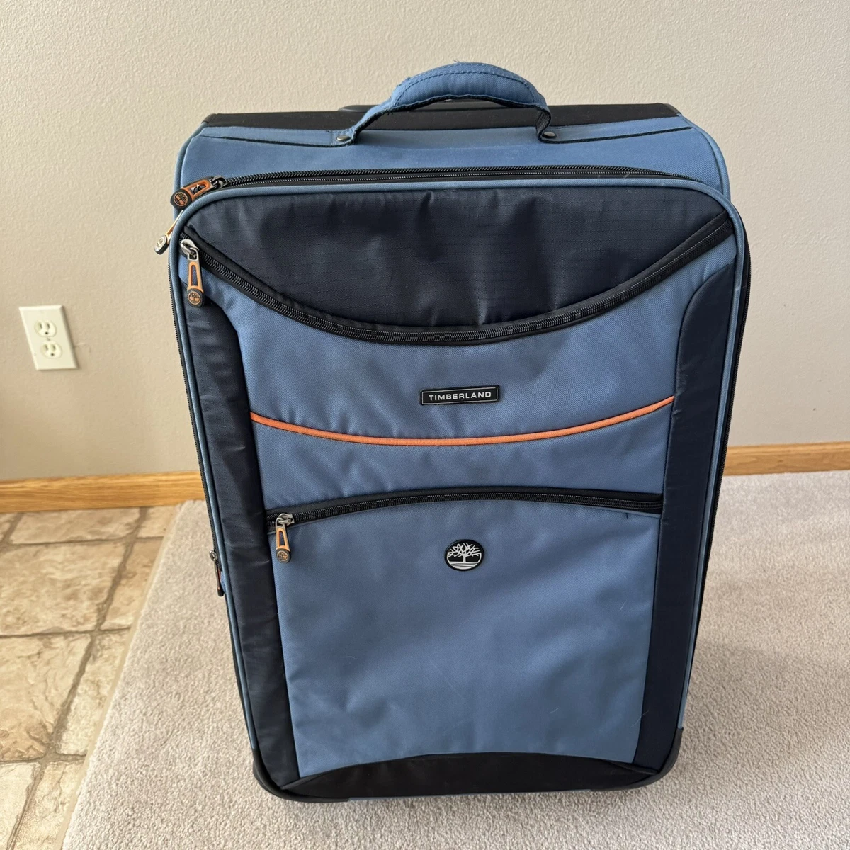Used Good Condition Timberland Claremont Wheeled Rolling Suitcase 21” Carry On Timberland Upright Suitcases for sale | eBay main image 4