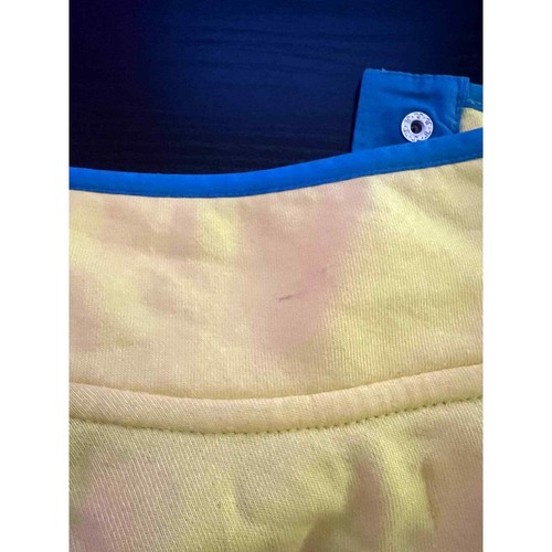 BP Adult Sweatshirt Medium Yellow Cotton Snap Collar Utility Pullover Fleece Men - Picture 6 of 7
