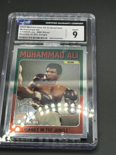 Muhammad Ali Rumble In The Jungle Fine Silver Trading Card