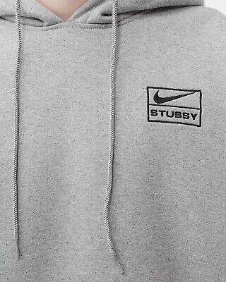 Nike x Stussy Pullover Hoodie Adult Unisex SZ S Heather Grey Nike x Stussy Pullover Hoodie Adult Unisex SZ S Heather Grey