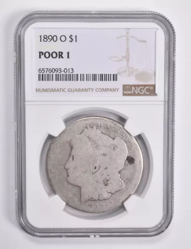 POOR 1 1890-O Morgan Silver Dollar NGC Lowball Low Ball *4628