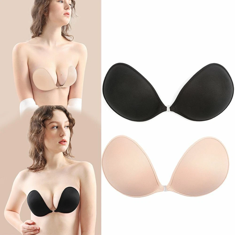 Silicone Adhesive Bra Sticky Bras Backless Strapless Invisible Push Up Bra