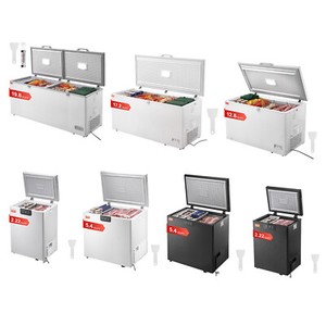 2.22-19.8 Cu.ft Congélateur de poitrine Deep Freezer Chest Fridge Affichage numérique avec/basse