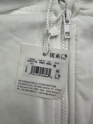 ※ページ n New Sweatshirt Moschino Underbear Zip Hoodie Woman Cotton White