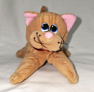 Vtg Tonka Pound Puppies Purries Purry Kitten Cat 7'' Brown Tiger Striped Tabby