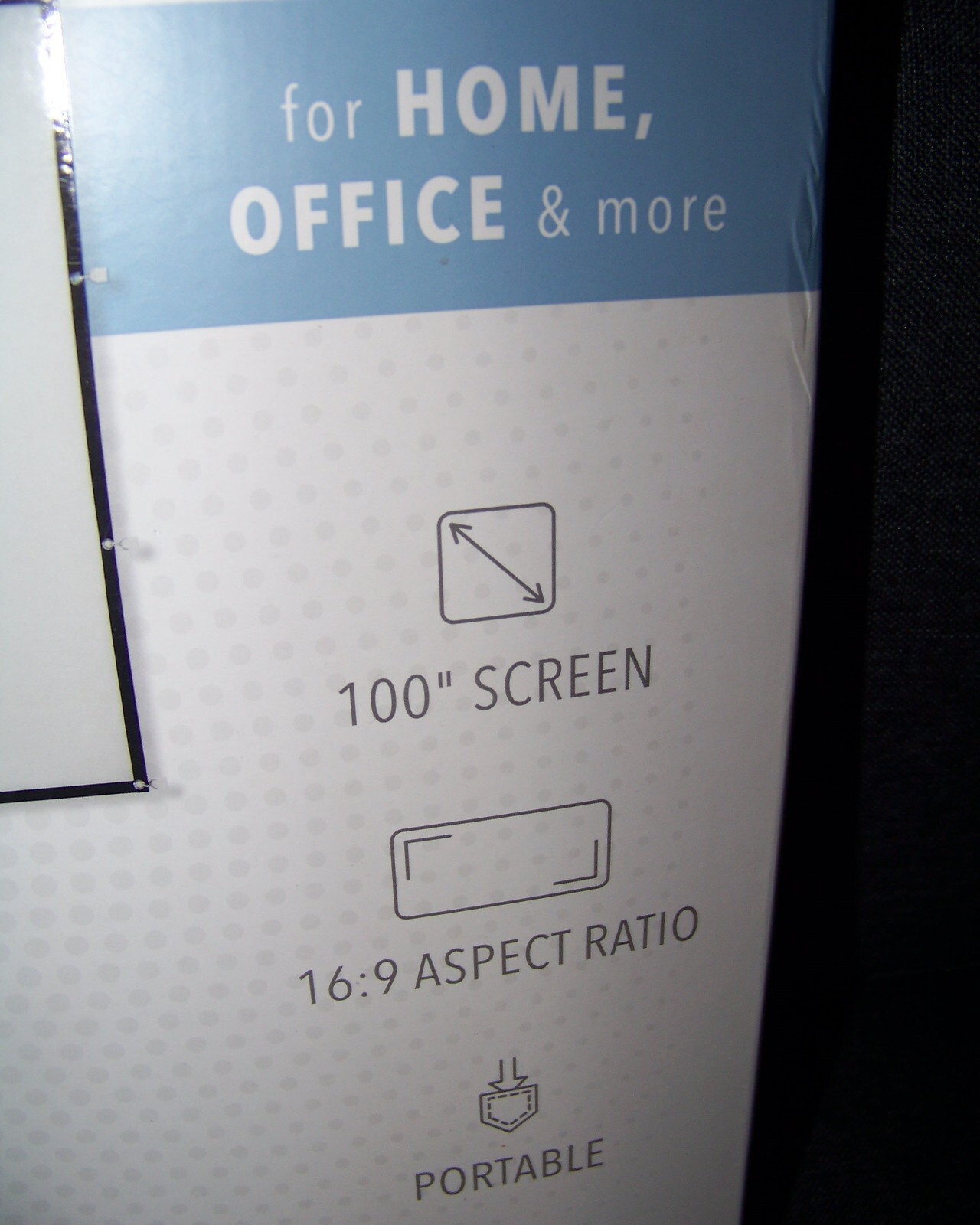 100 Inch Projection Movie Screen 16:9 Foldable Portable Storage Bag