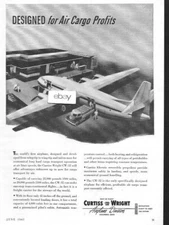 CURTISS WRIGHT CORP CW-32 AIR CARGO TRANSPORT 1947 DESIGNED FOR CARGO PROFIT AD