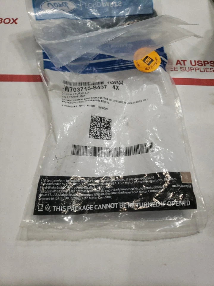 Convertidor catalítico genuino Ford pernos de protección térmica W703715-S437 paquete de 4 pernos Foto 2 de 2