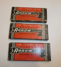 VTG 3 NEW Arrow Fastener Staples 3000 Pcs 7/16" T-18 Made In USA