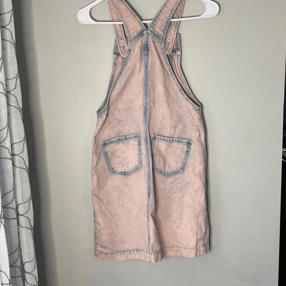 GAP Niños Niñas Denim Jersey Mono Vestido Talla XL Rosa Foto 4 de 4