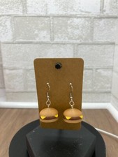 Cheeseburger Earrings 3D Printed Fun Food Jewelry Unique Handmade Gift for Food