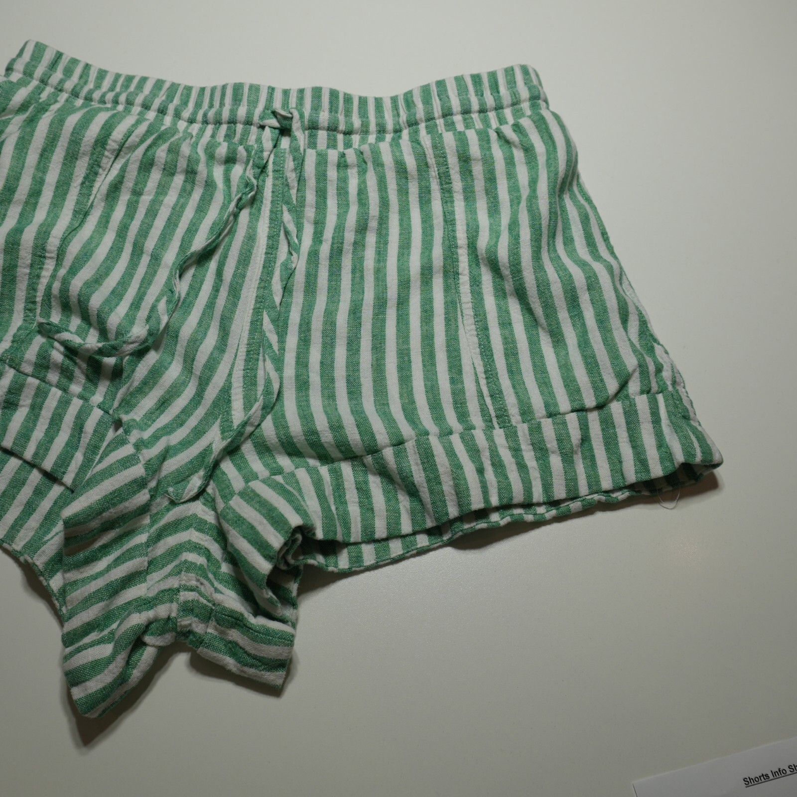 Universal Thread Shorts Small Green Vertical Stri… - image 3