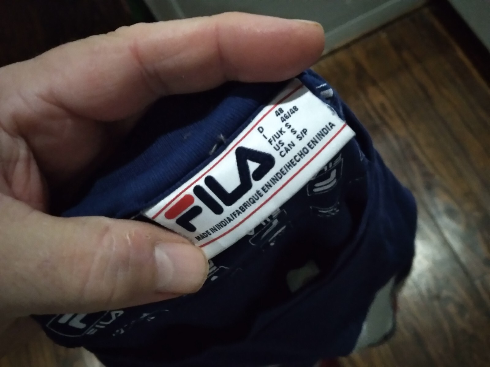 t shirt piccola Fila futbol calcio 22 pollici pit2pit